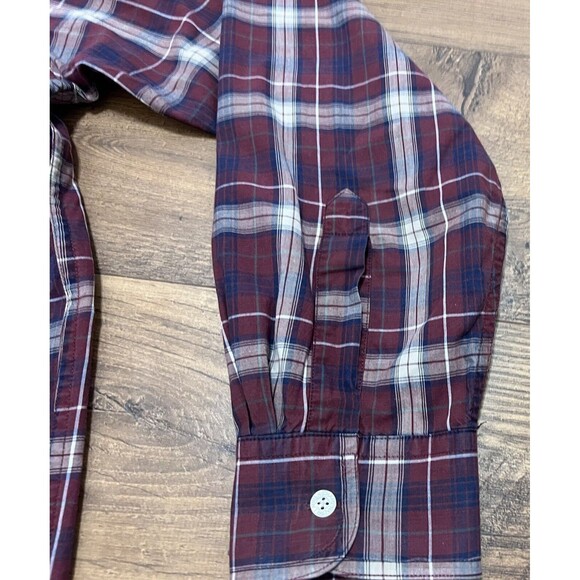 Ralph Lauren Chaps Button Down Shirt RCL Mens Large Red Plaid Check Long Sleeve - Picture 5 of 11